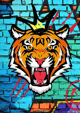 Fangs Graffiti Art Colors