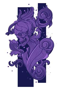 Graceful Mort Skull Geisha