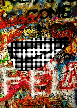 Mouth Graffiti Art Colors