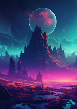 Nocturnal Synthwave Peaks