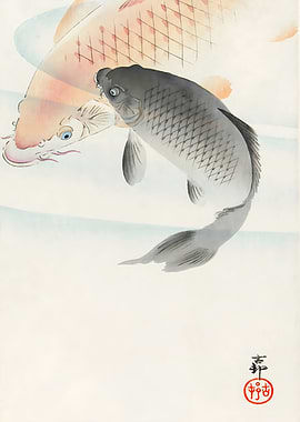 Two carp Ohara Koson