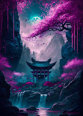 japanes torii gate valley