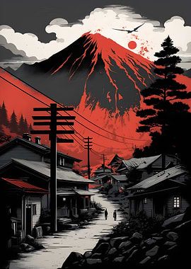 Red black Fuji mount