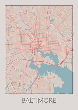 Baltimore Vintage Map