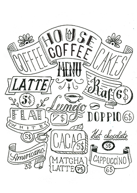 Lettering for cafe