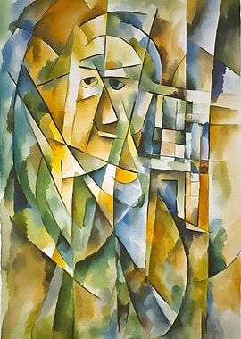 Abstract Shattered Face