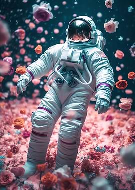 Astronaut In Flower
