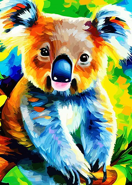 Adorable Colorful Koala