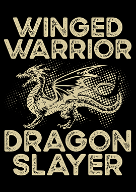 Winged warrior dragon slay
