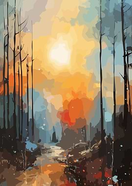 Abstract Landscape Art