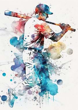 Sports art baseball