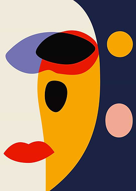 Native Face Modern Art