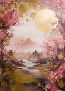 Pink And Gold Dreamscape