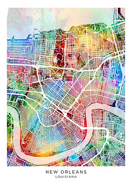 New Orleans Louisiana Map