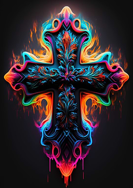 Cross watercolor art