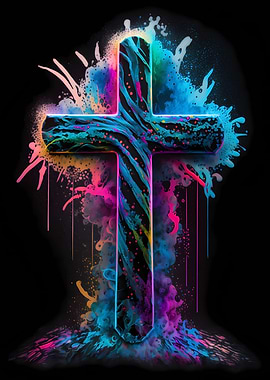 Cross watercolor art