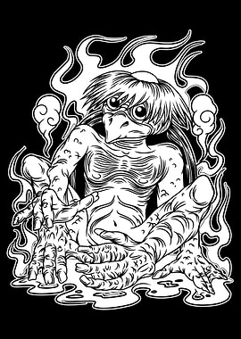 Kappa Japanese Ghost BnW