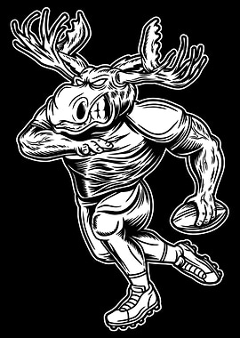 Moose Football BnW