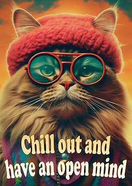 Hippie chill cat