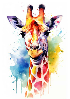 Giraffe Watercolor