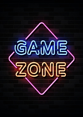 Game zone neon sign