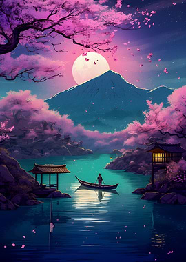 Full Moon the lake 2