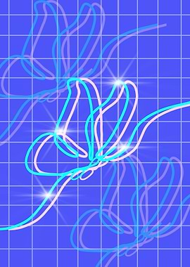 little butterfly line art