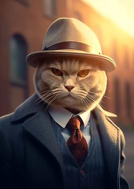 Mafia Scottish fold cat