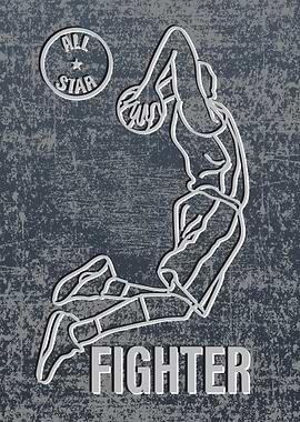 classic basketball art