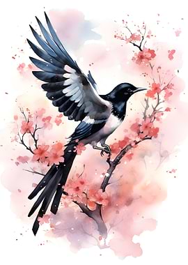 Magpie Watercolor
