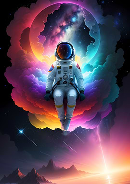 dreamlike scene astronaut