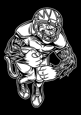 Bulldog Fooball BnW