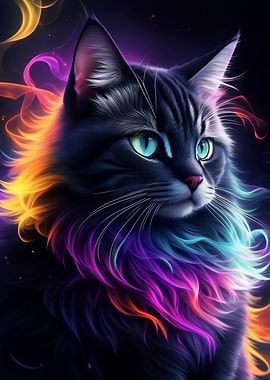 Stunning Fantasy Black Cat