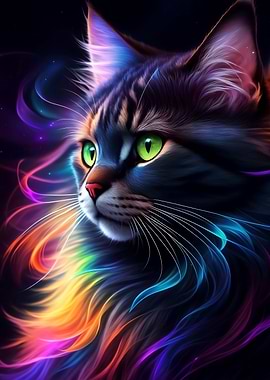 Charming Fantasy Black Cat