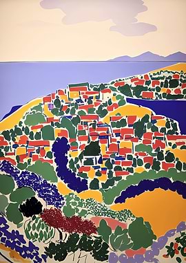 Vintage Greece Landscape