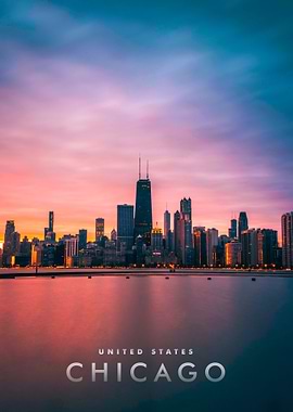 Chicago city skyline
