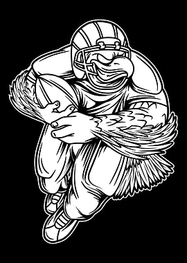 Eagle Football BnW