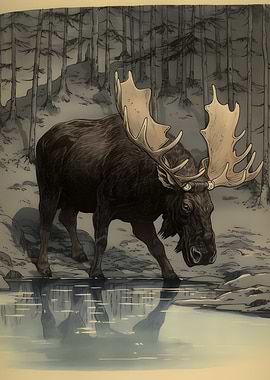 Moose Ukiyo e