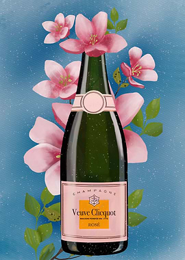 Champagne with Flowers
