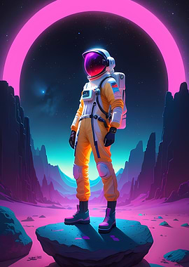 dreamlike scene astronaut