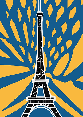 Minimalist Eiffel Tower