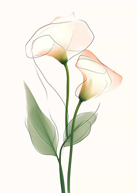 Minimalist Calla Lilies