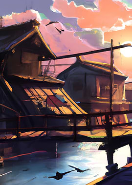 Village at Fading Light