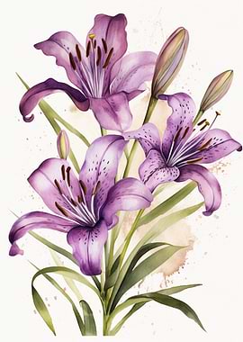 Purple Lilies