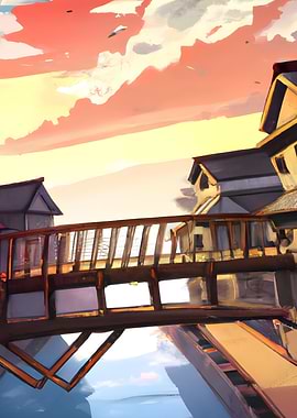 Sunset Bridge Crossing