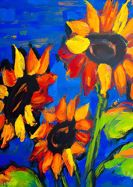 Three Sunflowers