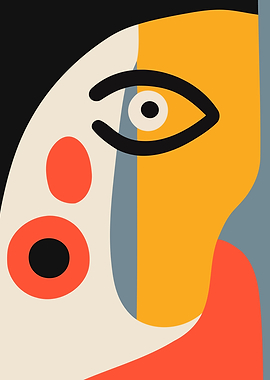 Abstract Native Face Art