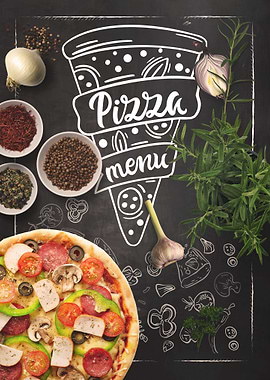 Pizza Menu Chalboard
