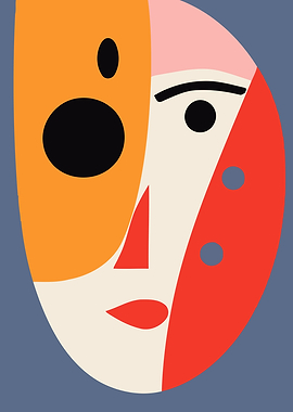 Abstract Native Face Art