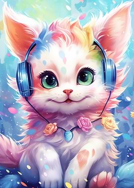 Music loving cat
